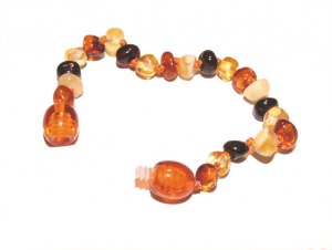 Baroque Amber Baby Clasp Bracelet / Anklet
